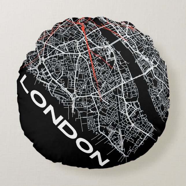 Almofada Redonda London Design Pillow (Frente)