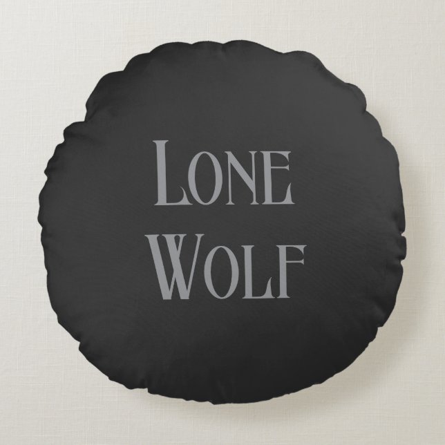 Almofada Redonda Lone Wolf Male Sigma Modern Minimalist (Frente)