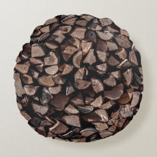 Almofada Redonda Lote de madeira de fogo