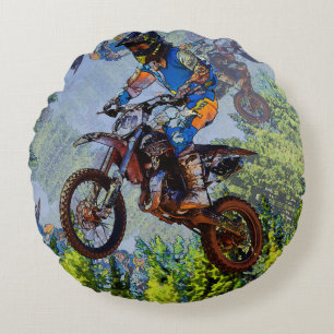 Almofada Redonda Loucos por Motociclismo - Pilotos de Motocross