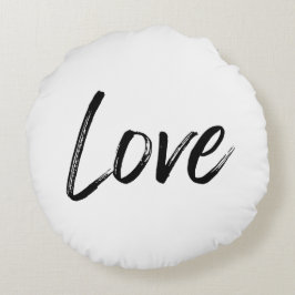 Almofada Redonda Love Impressão Round Travesseiro decorativo