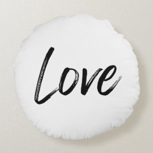 Almofada Redonda Love Impressão Round Travesseiro decorativo