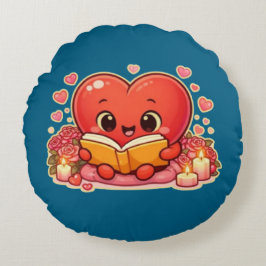 Almofada Redonda Love Stories Begin Within the Heart