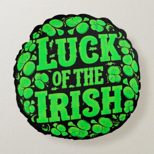 Almofada Redonda Lucky Irish Clovers