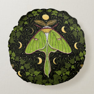 Almofada Redonda Luna-mariposa, fases luas e barraca-mariposa 2
