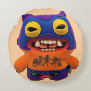 Almofada Redonda Lutador Fugglers Engraçado Monstro Excêntrico