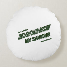 Almofada Redonda Luz Hath Torna-Se Meu Salvador - Verde