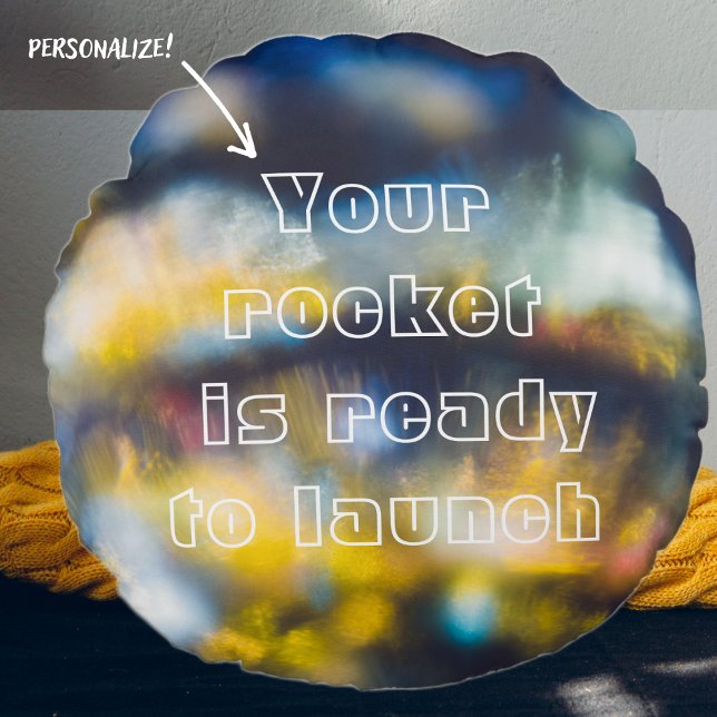 Almofada Redonda Luzes cósmicas dançantes travesseiro decorativo (Criador carregado)