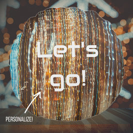 Almofada Redonda Luzes cósmicas retrorreflectoras