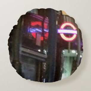 ALMOFADA REDONDA LUZES DE NEVE DO COMBOIO MÉTRICO DE TUBO LONDRES S