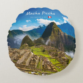 Almofada Redonda Machu Picchu, Peru - Ruínas da Cidadela Inca