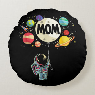 Almofada Redonda Mãe do Astronauta Espacial dos Rapazes de Aniversá