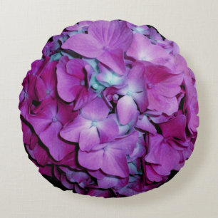 Almofada Redonda Magenta Hydrangea