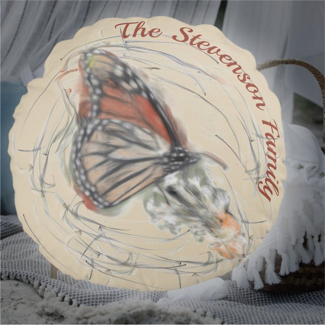 Almofada Redonda Magia Família Butterfly (Criador carregado)