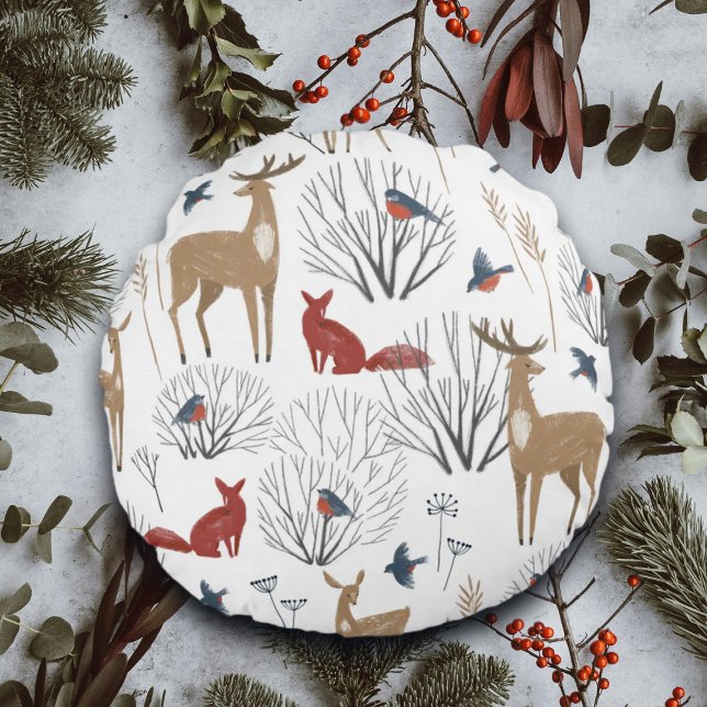 Almofada Redonda Magic Winter Wonderland (Criador carregado)