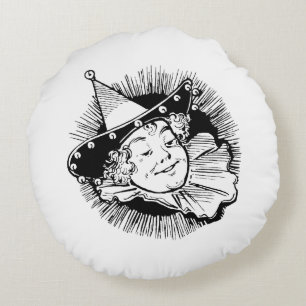 Almofada Redonda Mágico Vintage de Oz, Retrato de Mulher Munchkin