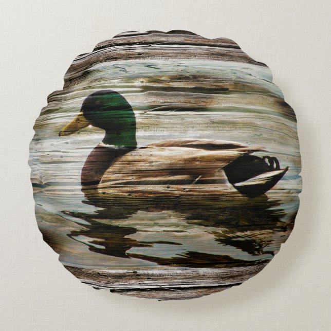 Almofada Redonda Mallard Duck (Frente)