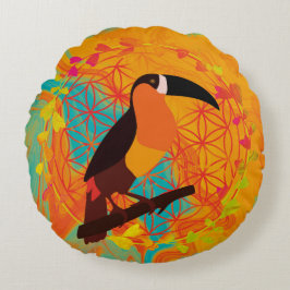 Almofada Redonda Mandala bird