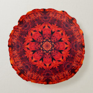 Almofada Redonda Mandala de Chakra da raiz