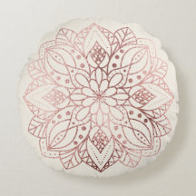 Mandala Rosa Dourado Natureza