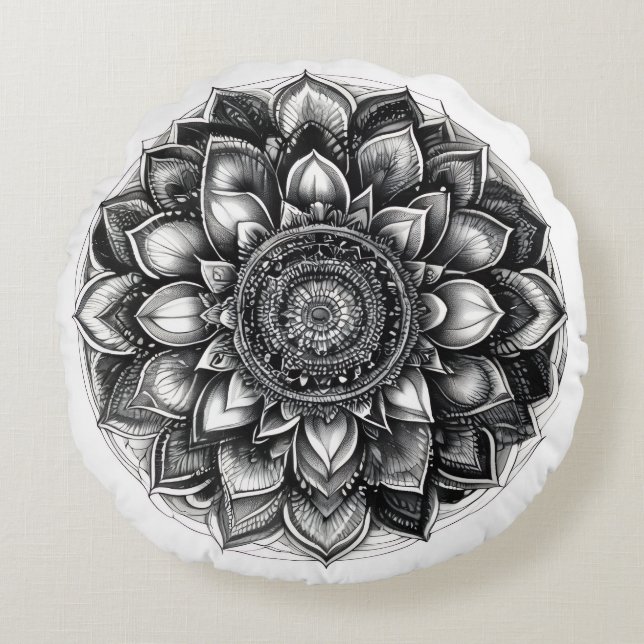 Almofada Redonda mandala shirt (Frente)