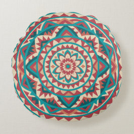 Almofada Redonda Mandalas Modernos do Sudoeste