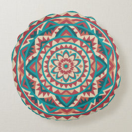 Almofada Redonda Mandalas Modernos do Sudoeste
