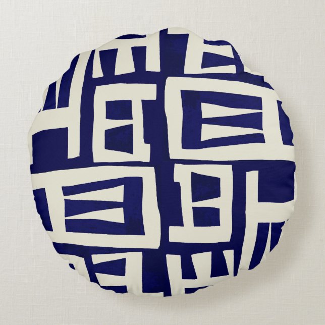 Almofada Redonda Mapa Africano - Costa do Marinho (Verso)