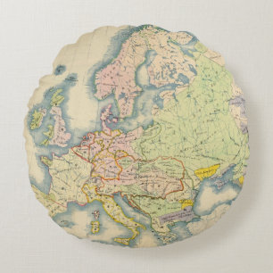 Almofada Redonda Mapa etnográfico de Europa