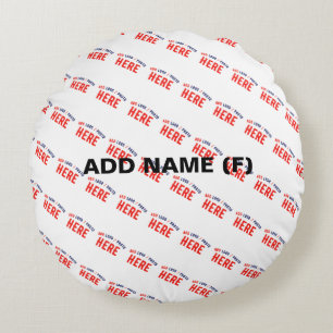 ALMOFADA REDONDA MARCA VERIFICADA BRANCA PERSONALIZÁVEL MODERNA