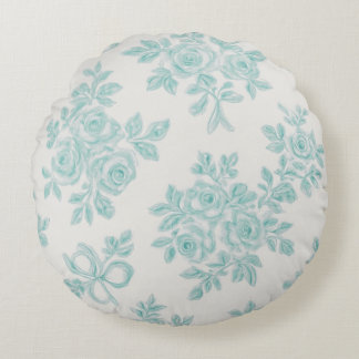Almofada Redonda Marcie e Lou Green Floral Vintage