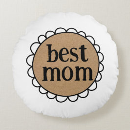 Almofada Redonda Margem Escalonada da Mãe Personalizada