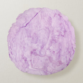 Almofada Redonda Mármaco de Pastel Roxo: Textura Luxuosa
