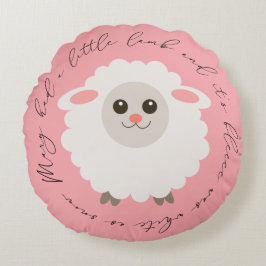 Almofada Redonda Mary Tinha Um Pequeno Travesseiro Redondo De Lâmpa