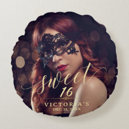 Almofada Redonda Mascarada Photo Sweet 16