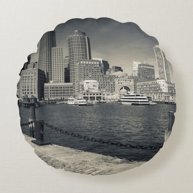 Almofada Redonda Massachusetts, Boston, edifícios Wharf de Rowe (Frente)