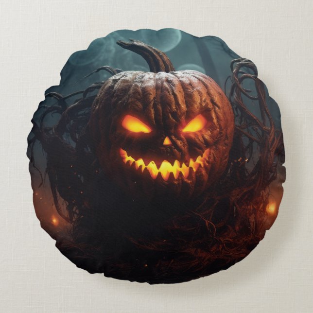 Almofada Redonda Mau Pumpkin (Frente)