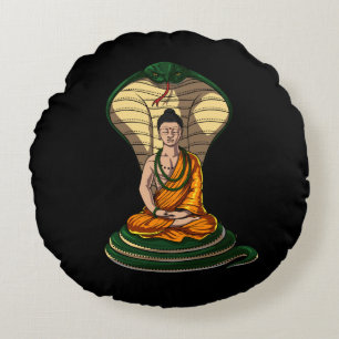 Almofada Redonda Meditação de Yoga Cobra Cobra Buddha Zen
