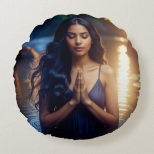 ALMOFADA REDONDA MEDITAÇÃO - YOGA - BEM-ESTAR - CARPE DIEM