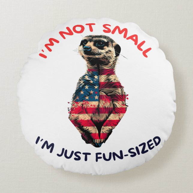 Almofada Redonda Meerkat Flag America (Frente)