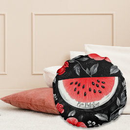 Almofada Redonda Melancia da Palestina Livre