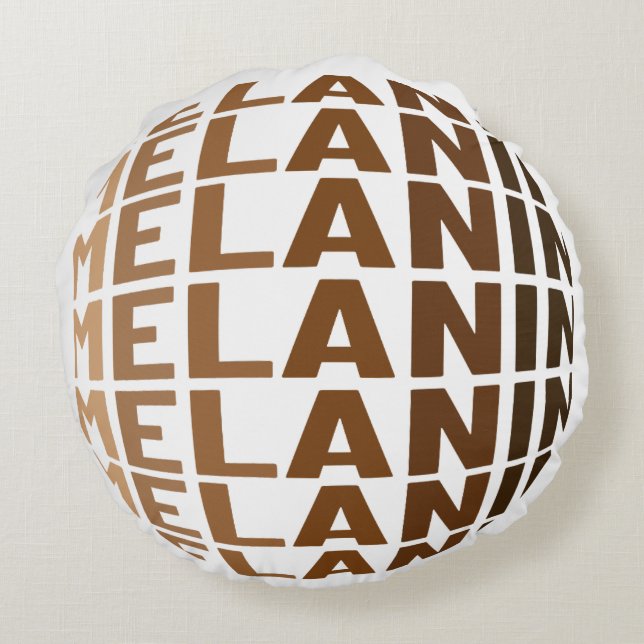 Almofada Redonda Melanin Poppin Black History Monh Sista (Verso)