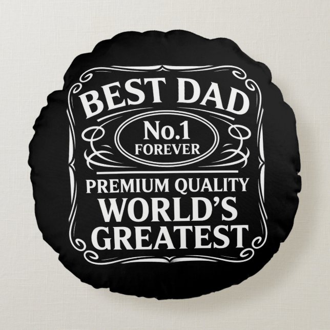 Almofada Redonda Melhor Pai (Frente)