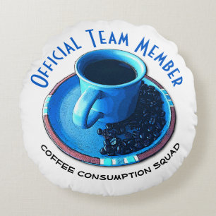 Almofada Redonda Membro da Equipe Oficial de Consumo de Café