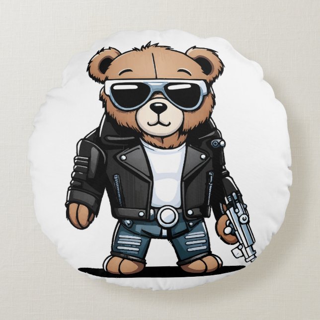 Almofada Redonda Memes de Teddy Fofos (Frente)