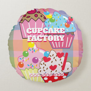 Almofada Redonda Menu FÁBRICA DO cupcake