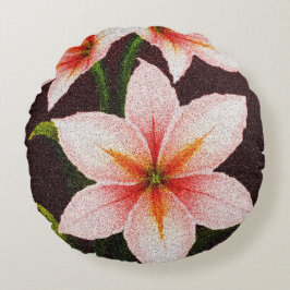 Almofada Redonda Merlot Radiance Lily