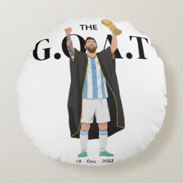 Almofada Redonda Messi Campeão da Copa do Mundo 