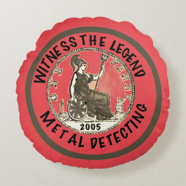 Almofada Redonda Metal Detectorist 21st Birthday 