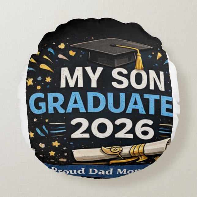 Almofada Redonda Meu Filho se Formou 2026 (Frente)